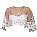 Lace Embroidered Shawl Bridal Evening Wrap Bridal Wedding Cape Shawl Cape Capelet Bolero Flapper Cover Up