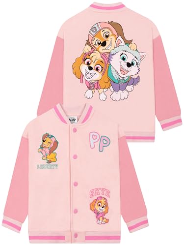 Paw Patrol Bomber Jacket Everest And Skye Varsity Jacket For Girls Cotton Girls Jackets Pink 4-5 Years