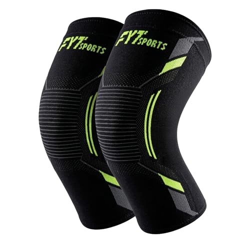 FYT Sports Orthopedic Knee Cap for Pain Relief for Men & Women | Anti-Slip Knee Support for Gym, Badminton, Workouts, Squats, Running, Arthritis | Knee Brace | Stretch Compression |1 Pair