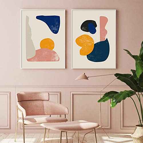 Cuadros abstractos para salón comedor moderno juego de 3 láminas coloridas de 60x90cm para pared