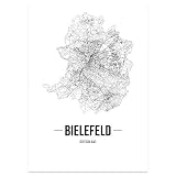 JUNIWORDS Stadtposter, Bielefeld, Wähle eine Größe, 60 x 