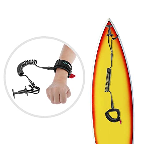 Tachiuwa Alça de Resistente de 5 ', Alça de Cabo de Bobina de Prancha de Surfe, Preto