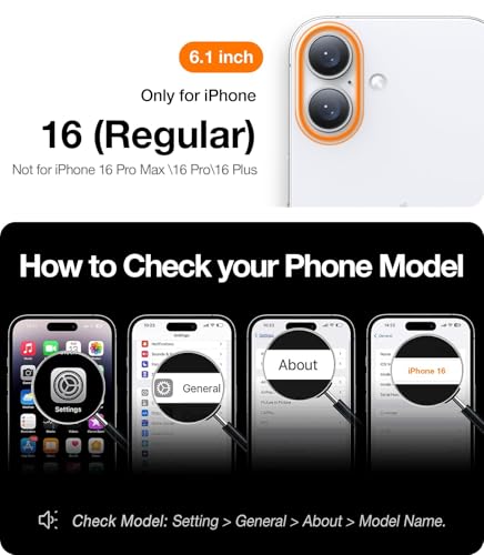 Image of TORRAS Magnetic Shockproof Compatible with iPhone 16 Case, Fit for MagSafe, 4X Military Grade Drop Protection Anti-Scratch Protective Hard Back Plastic Slim Phone Case for iPhone 16 6.1 inch, Black