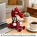 2026 Year of the Horse Gift Pendant - Soft Horse Plush Keychain for Bag, Car & Home Decor, Chinese Zodiac New Year Gift (B1, Uniform code)