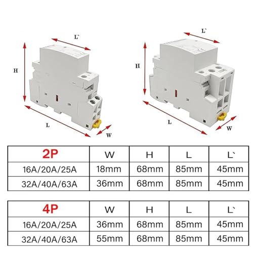 Contacteur AC 32A 1NO1NC modulaire EACT-25 commande de commutation silencieuse - 4