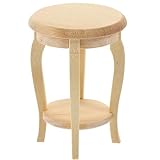 Mini tabouret – fabriqué en bois, ce tabouret miniature offre un rendu très réaliste et est idéal pour décorer la maison de poupée de vos enfants ou compléter leur mobilier miniature