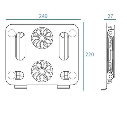 Base ajustable plegable para laptop con ventilador y aluminio miniatura 2