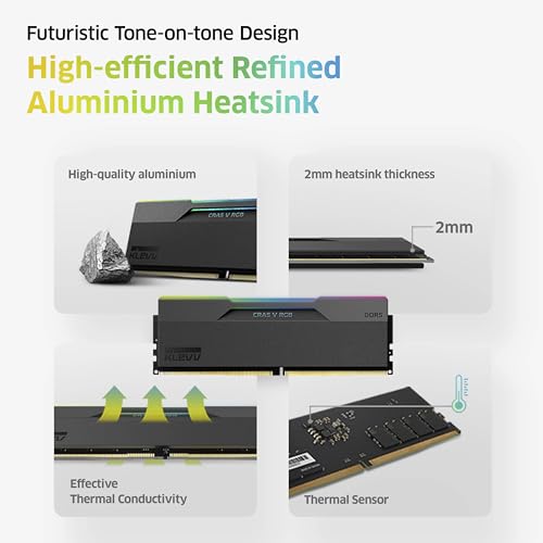 Image of KLEVV CRAS V 32GB (2X16GB) DDR5 GAMING RAM 6400MT /S CL32 MEMORY MODULE KIT
