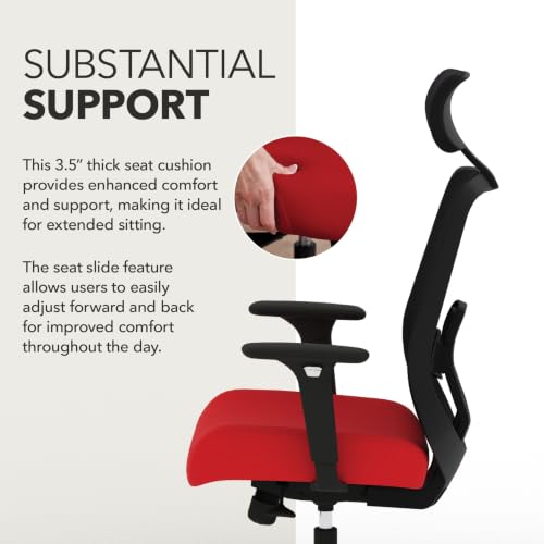 Image of HON Altern Ergonomic Office Chair, Office Desk Computer Chair, Ruby