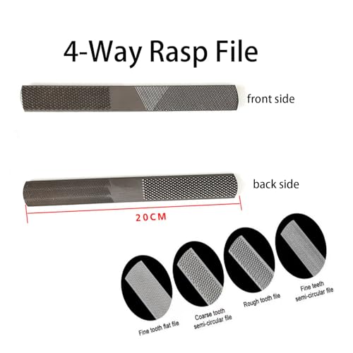 Adjustable Spokeshave Set 2pcs with 4 Metal Blades, 4-Way Wood Rasp File & Manual Planer – Perfect for Planing, Trimming, Carving, and Deburring in Woodworking - Image 3