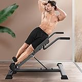 Weight Bench Back Hyperextension Roman Chair Adjustable Sit Up Ab Weight Incline/Decline Exercise Bench for Full Body Workout Multi-Purpose Foldable Crunches Abdominal Muscles Fitness Equipment