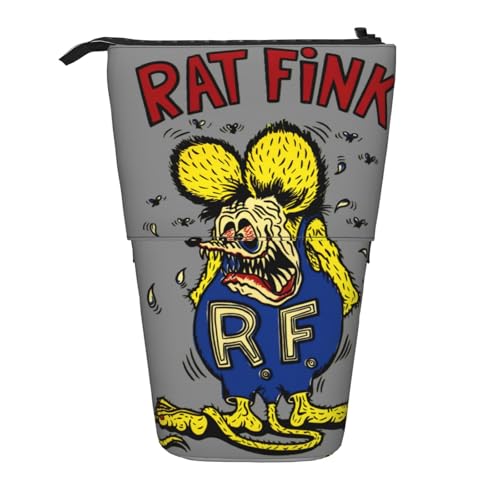 ラットフィンク(8) ペンケース 伸縮式ペン立て 鉛筆ケース 文房具収納 小物入れ 化粧バッグ 可愛 小学生 高中生 社会人用 男女兼用