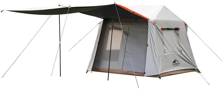 adawo ワンタッチテント 2~4人用 キャンプ オートテント 耐水圧3000mm ファミリー 前室が広い 拡張可能 タープ 二重構造 オールシーズン対応 簡単設営