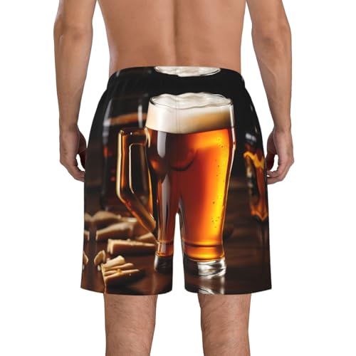 Beer Print Stylish Beach Shorts Swim Trunks Lightweight Breathable Summer Outdoor Activities3