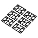 PATIKIL 6mm スケートボード用ライザーパッド 6個入り プラスチック ロングボードライザーパッド アングルドウェッジ ショックパッド スケートボードトラック用 ブラック