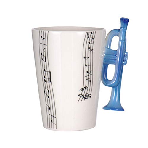 De Cuerdas, Book Taza 10.1 oz Diseño de notas musicales Guitarra Tazas de café Bebida Té Leche Taza de café Taza de música de cerámica Regalo Guitarristas Músicos (H)