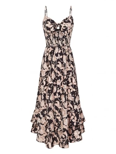 Image of GRACE KARIN Womens Maxi Floral Sundresses Summer Beach Boho Dress Spaghetti Strap Dresses Casual Fashion Clothes with Pockets