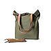 Jeelow Canvas Tote Schultertasche Handtasche Crossbody Taschen beutel für Damen & Herren mit ReiÃŸverschluss & Taschen, Grün (Mittelgrün), Small