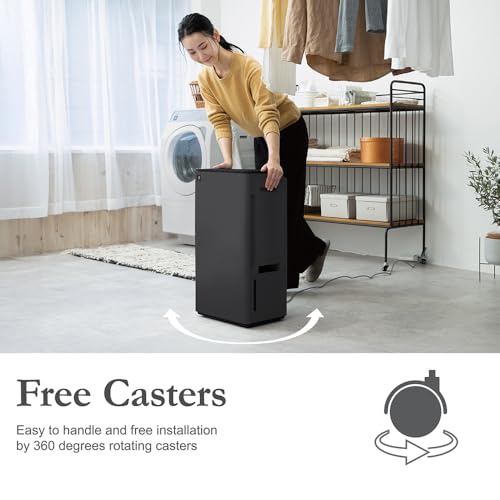 Image of SHARP dehumidifier with Air Purifier I Dual louver, Plasmacluster Tech, VOCs I Absorb Moisture I Clothe Dryer I shoes drying I HEPA+Deo+Pre-Filter I Coanda Air Flow I Area Covers 830 ft. (Black)