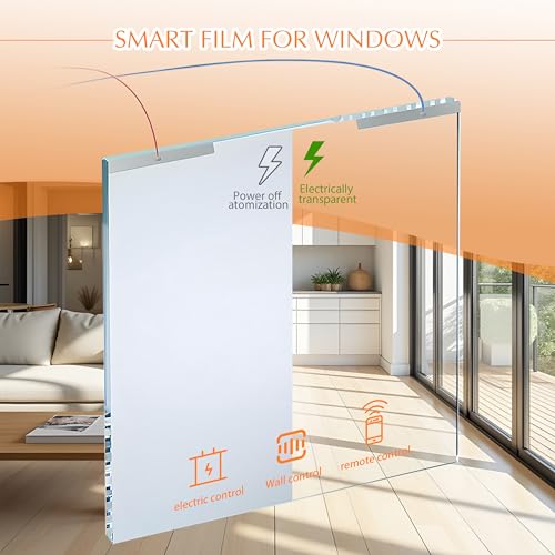 Película inteligente adhesiva para ventana PDLC 31.5 x 24.5 in miniatura 3