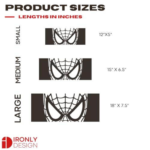 Image of Sticker for Glass & Mirrors | Minimal Vinyl Decal for Bedroom Bathroom & Cafe | Self-Adhesive Quote Aesthetic Mirror Sticker | No Mirror Included (Spider Mask, Large, Matt Black)