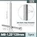 Opfiue 5PCS M8-1.25 x 120mm Durable Hex Head Bolt Screw, 304 A2-70 Stainless Steel Bolts Fully Threaded for Construction/Builders/Industrial Use