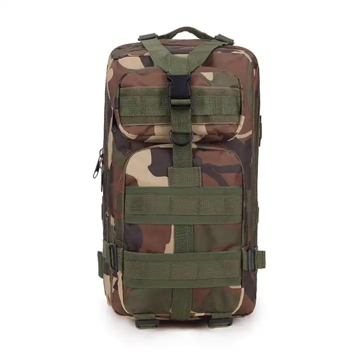 Mochila Lukesports Tática Militar Camping Impermeável Reforçada Acampamento (CAMUFLADO VERDE)