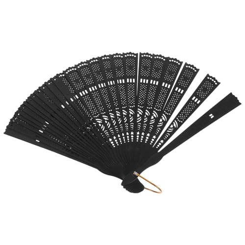 CONGARTENO Marco para Abanico Plegable DIY Negro Armazón Ligero y Resistente para Ventiladores de Mano Portátiles Kit de Material para Fabricar Abanicos Caseros Adecuado para Manualidades