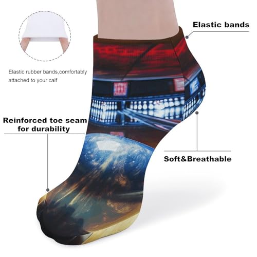 Bowling Socks Low Cut Ankle Sock Short Socks Casual Socks Running Hiking Socks 5 Pairs Unisex3