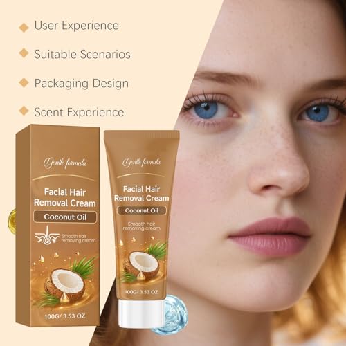 Crème d'épilation visage pour lèvre supérieure et menton sans douleur - 5
