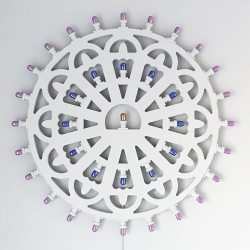 PLATINUM CONCEPT Luminaria Pugliese da Parete – Rosone Luminoso LED Artigianale Made in Italy – Applique Decorativa Forex Bianco Luce Calda – Lampada Salentina Tradizionale Puglia