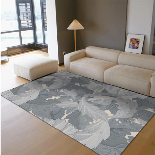 Tapis de cuisine imprimé feuilles style William Morris de dimensions 120x240cm - 3