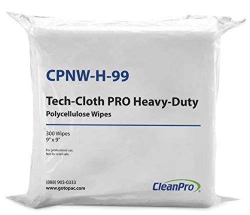 CleanPro 4 In. x 4 In. Tech-Cloth PRO Heavy-Duty Polycelluose Wipes, Autoclavable, 3,000 Count