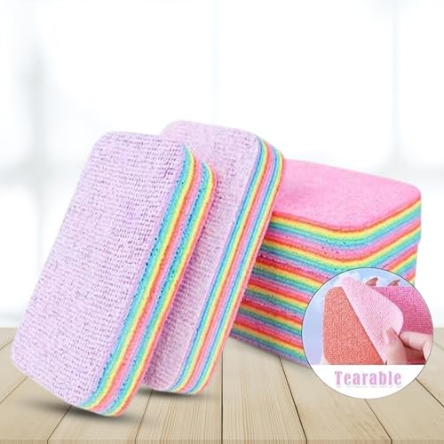 Image of CAR SAAZ Multi-Purpose Car Cleaning Sponge | Super Absorbent 12-Layer Rainbow Sponge | Reusable for Cars, Home, Kitchen, Glass, Furniture & More | Cleaning & Drying Sponge (Pack of 1)