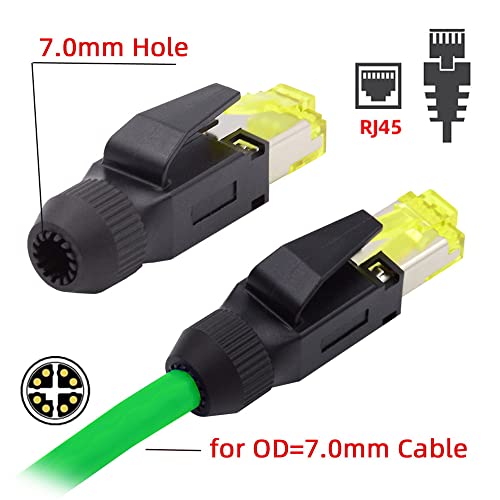 Cablecc 2pcs/lot STP UTP Protection Cat6 RJ45 8P8C Plug Mounting Crimp Type for Industrial Networks Ethernet Patch Cable - Image 2