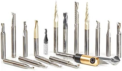 Amana Tool - AMS-162 18-Pc Aluminum Cutting Solid Carbide Advanced CNC Router Bit Collecti