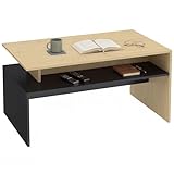 FACILE À ENTRETENIR : Dotée d'une surface en mélamine lisse, résistante à l'eau et aux rayures, cette table basse se nettoie rapidement avec un chiffon humide. Idéale pour les ménages actifs et les espaces modernes qui nécessitent un entretien minimal