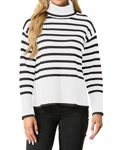 Image of IWOLLENCE 2025 Winter Fall Turtleneck Sweater High Neck Long Sleeve Sweaters Pullover Outfit