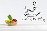  *NEU* Wandaufkleber/Wandtattoo/Wandsticker - Spruch/für die Küche/Büro***Cafe Zeit*** (Größen.- und Farbauswahl)