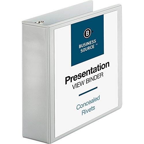 Business Source 3" Round Ring Standard View Binders #TOP5