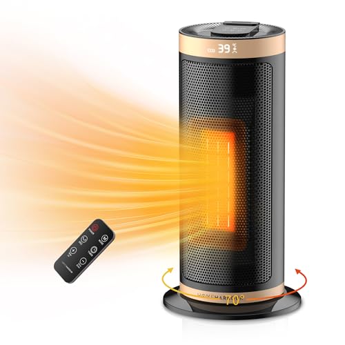 Home Harbour Cozy Heat XL 2000W Electric Heater, Energy Efficient Portable Ceramic Heater, 3 Modes, LED Display, Remote Control, 12H Timer, Overheat & Tip-Over Protection Quiet 70° Oscillation Bedroom
