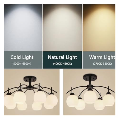 Lustre LED suspendu en verre dépoli et plafonnier rétro à éclairage doux - 4