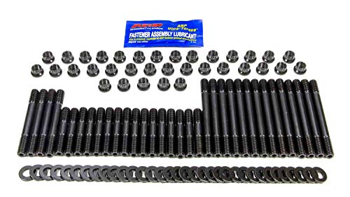 Head Stud Kit - SBC 12pt | 12 Point Nuts - Chromoly - Black 
