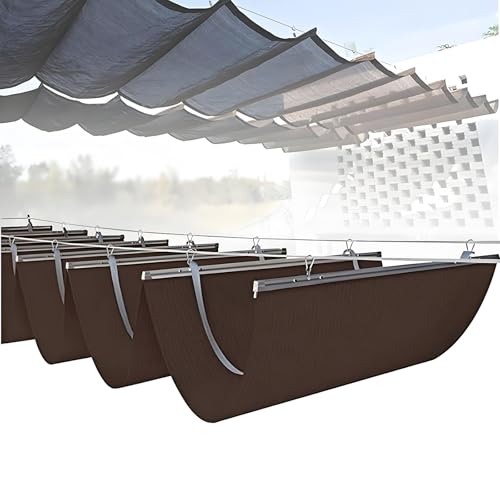 Toldo telescópico retráctil resistente a los rayos UV para pérgola con kit de montaje para exteriores, patio, pórtico, patio y jardín, 1,5 m