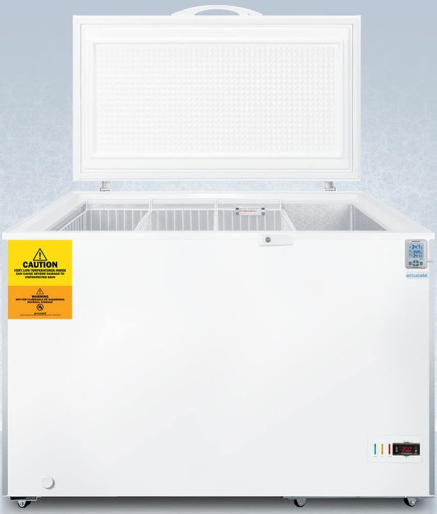 Summit Appliance VLT134-35ºC Laboratory 12 Cu.Ft. Chest Freezer with Stainless Steel Corner Guards, NIST Calibrated Thermometer, Manual Defrost, Digital Controls with Alarm and Lock on Fridge.com