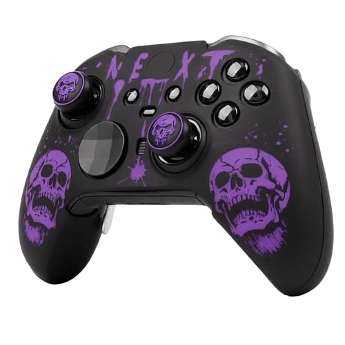 Image of Skull Controller Skin Compatible with Xbox Elite Series 2 Core Wireless Controller, RALAN Protector Case, Customised Thumb Grips Cap