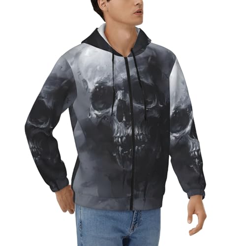 Sweat zippé EdWal chaud contre le froid au style streetwear gothique