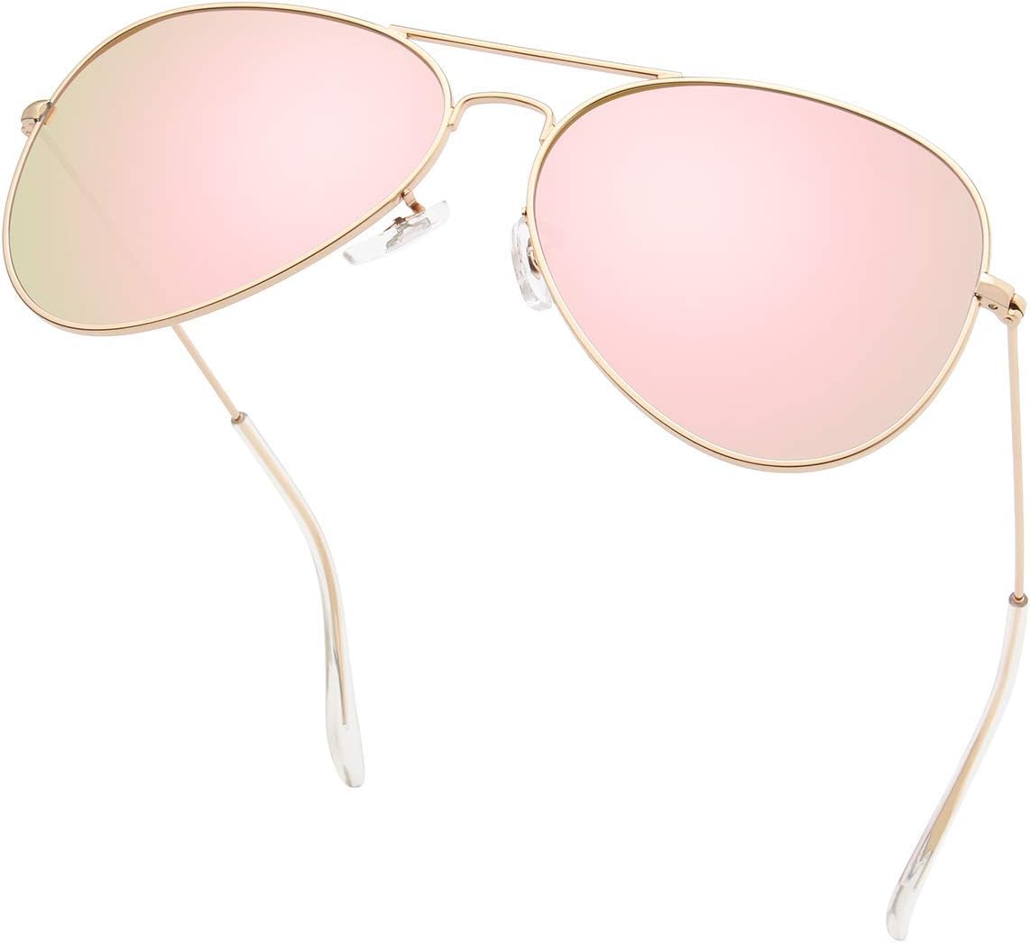 Rose Gold Mirrored Aviator Sunglasses UV 400 protection Amazon.com: livho Sunglasses for Men Women Aviator Polarized  main image 2