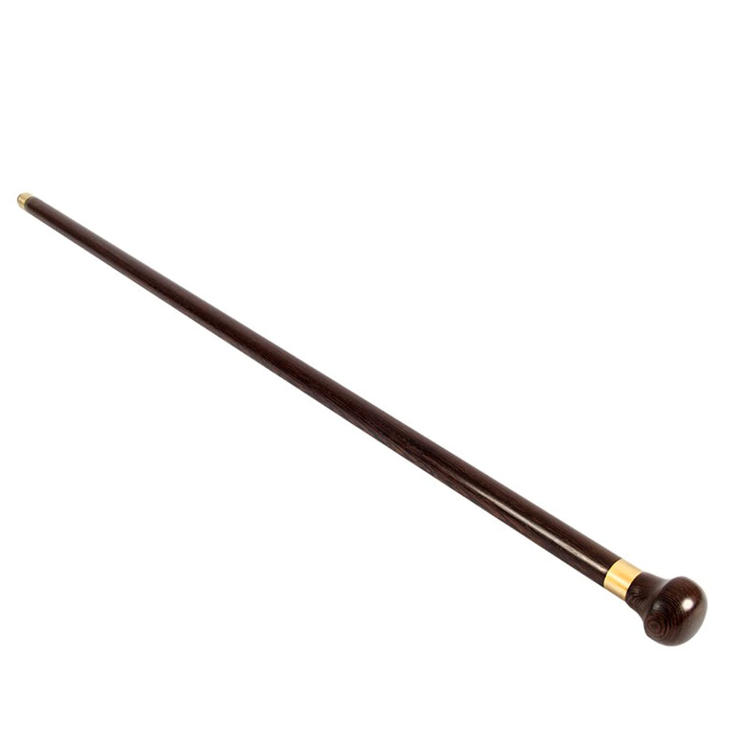 Bastón de madera de caoba de cabeza redonda, antideslizante, a la moda, ayuda a la movilidad de ancianos, unisex, para caballeros/mujeres