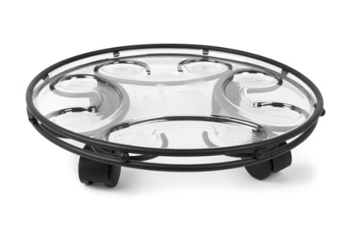 Plastec SC14BK Saucer Caddy Deluxe, Black, 14-Inch